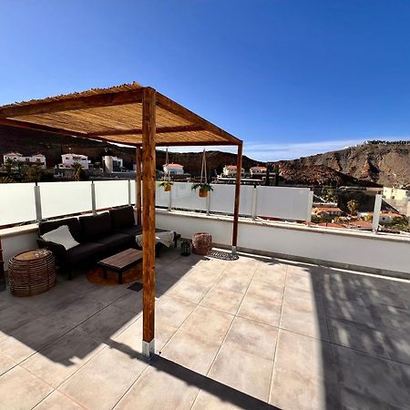 Dream Villa With Heated Pool, Rooftop & Ocean Views Mogán 외부 사진
