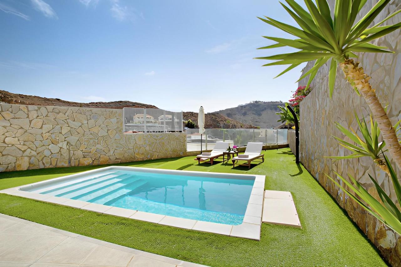 Dream Villa With Heated Pool, Rooftop & Ocean Views Mogán 외부 사진
