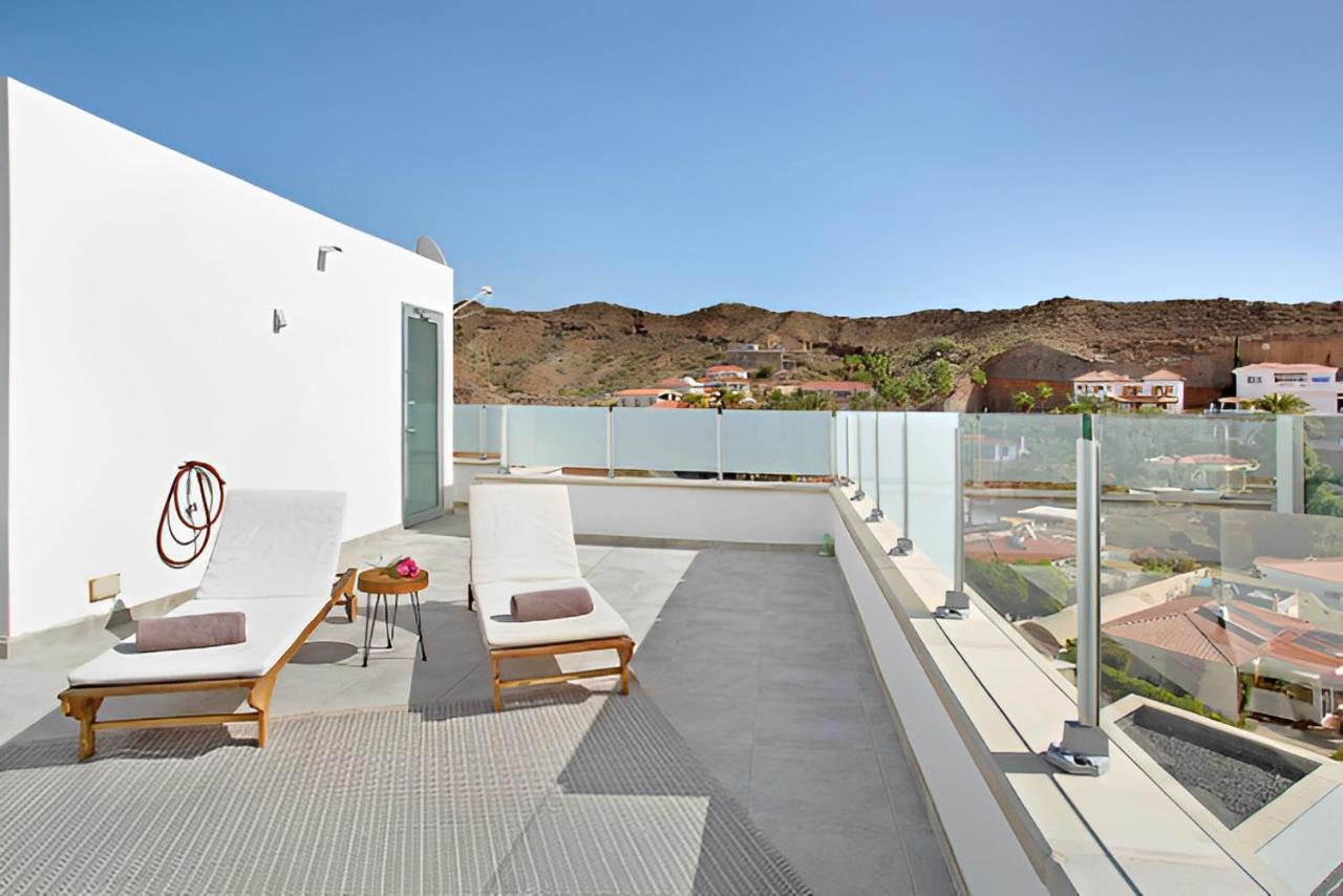 Dream Villa With Heated Pool, Rooftop & Ocean Views Mogán 외부 사진