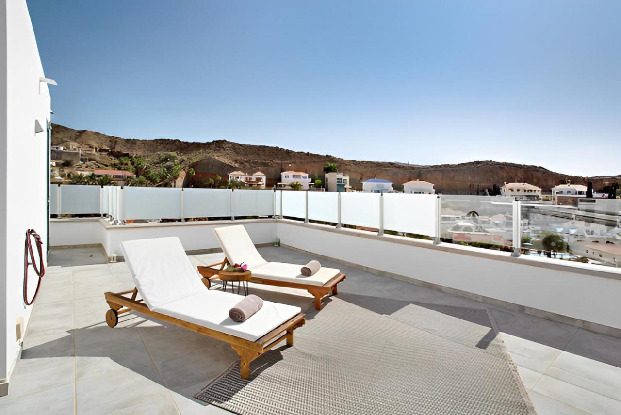 Dream Villa With Heated Pool, Rooftop & Ocean Views Mogán 외부 사진