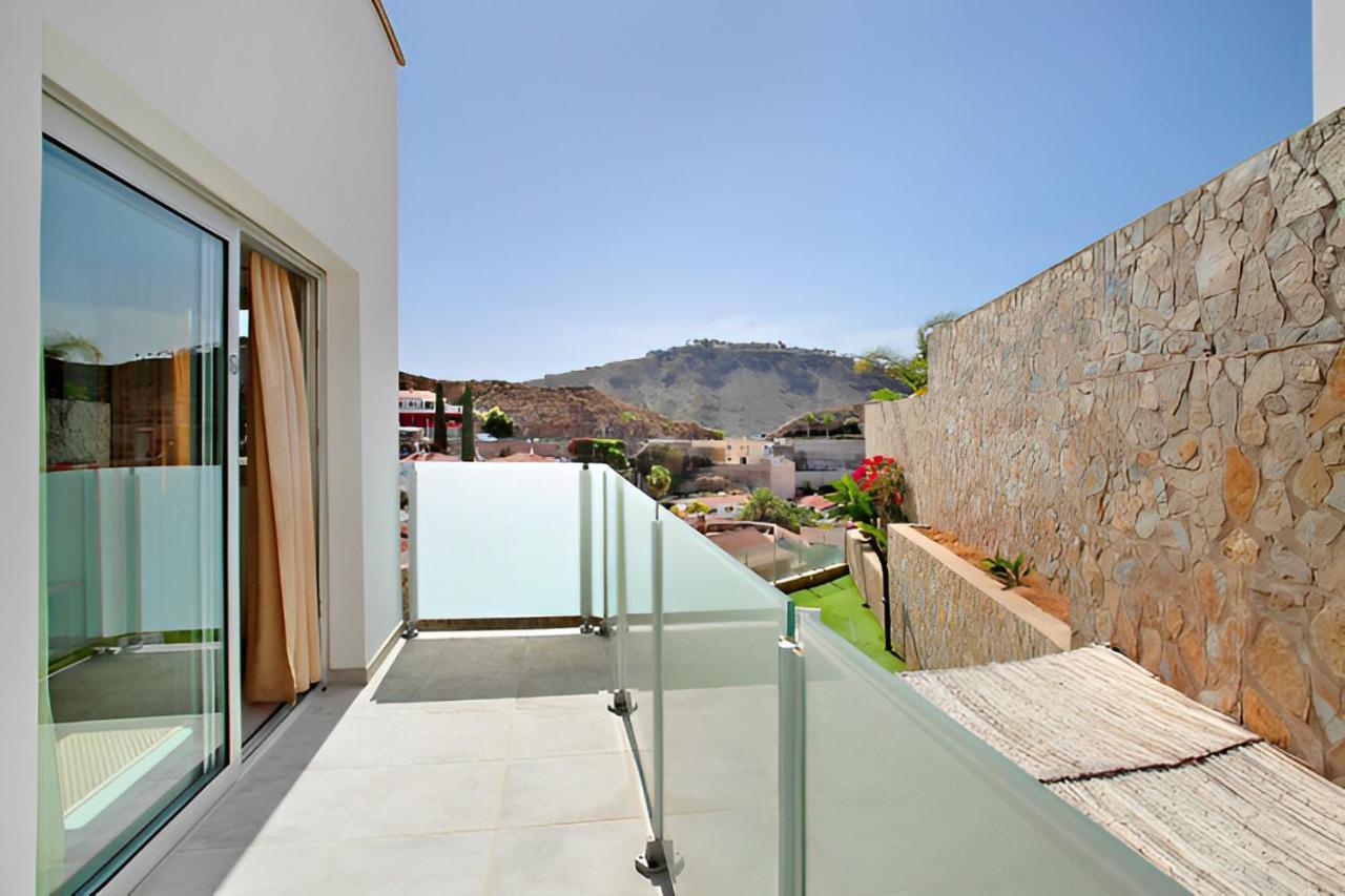 Dream Villa With Heated Pool, Rooftop & Ocean Views Mogán 외부 사진